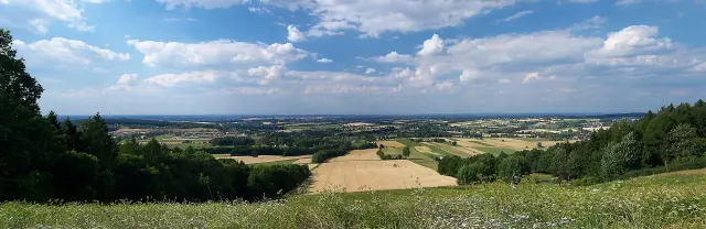 Krajobraz w regionie trasy „Koszęcin – Tworóg – Tarnowskie Góry (Lasy Lublinieckie)” — Widok ze wzgórza Chełm 1